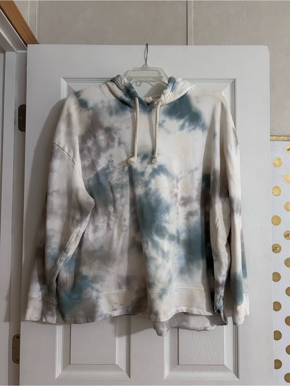 Universal Thread Tie-Dye Crewneck Hoodie in Blue & Gray